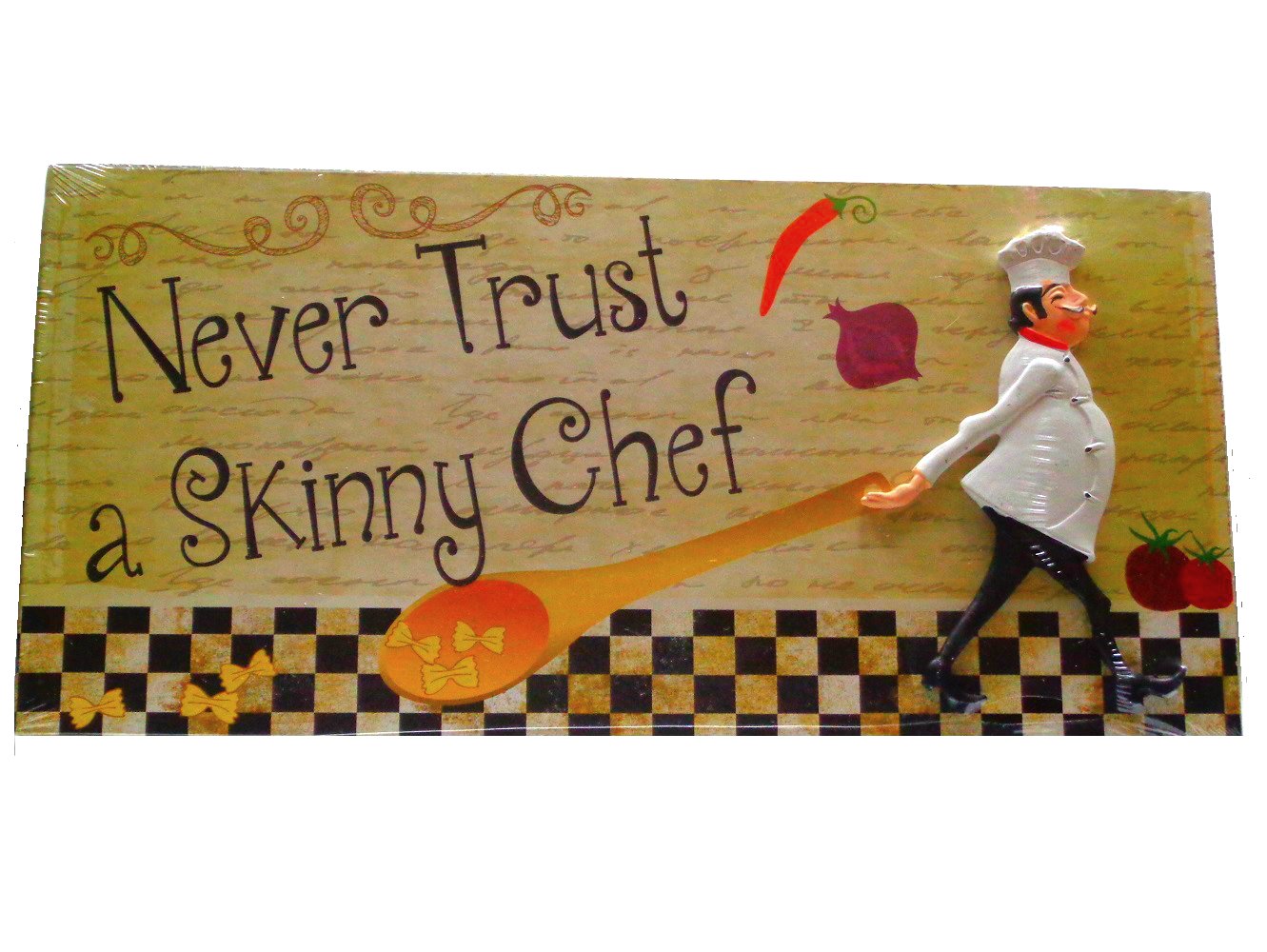 Funny Fat Chef Kitchen Sign Plaque