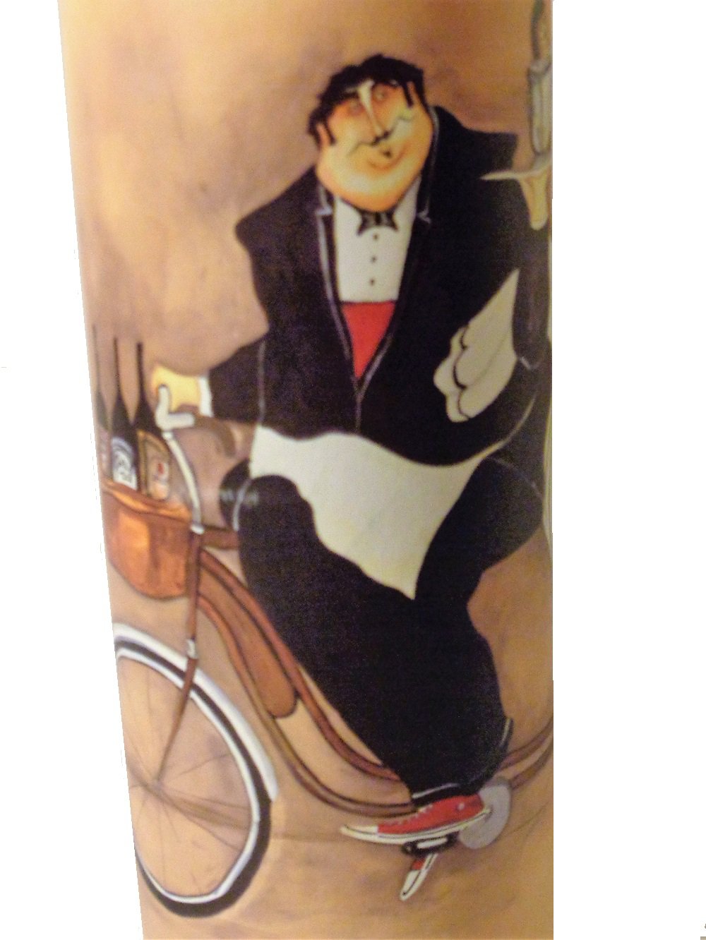 Jennifer Garant Fat Chef Waiter Wine Tube Cannister