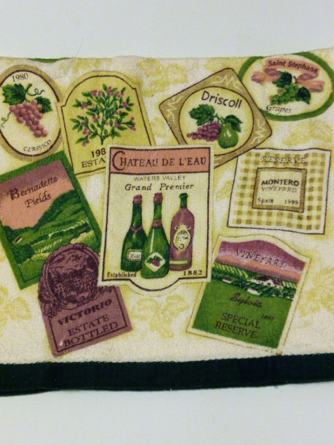 Tuscan Wine Labels Kitchen Towels Set