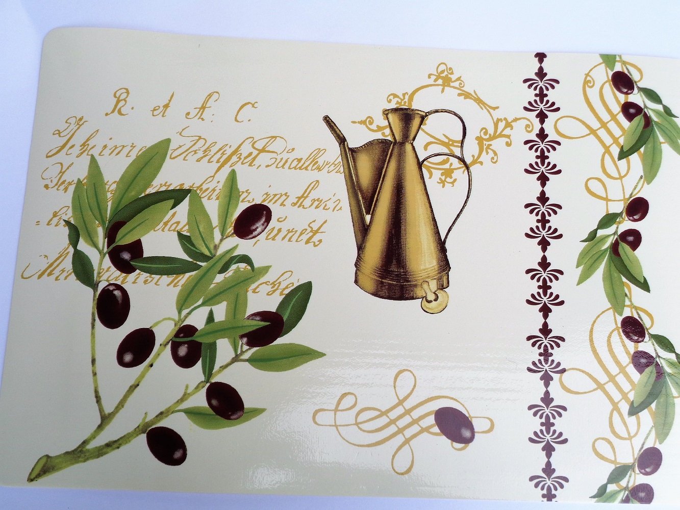 Tuscan Olives Olive Oil Vinyl Placemats
