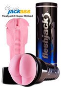 Pink Jack Ass Super Ribbed Fleshjack sex toys masturbators for man