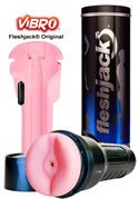 Vibro Pink Bottom Original Fleshjack sex toy masturbator for man