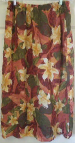 JENNIFER LAUREN Mid-Calf FLORAL PRINT Skirt size 1X