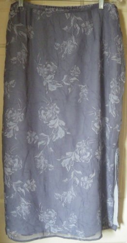 NORTON MCNAUGHTON Long Lavender FLORAL PRINT Skirt size PXL