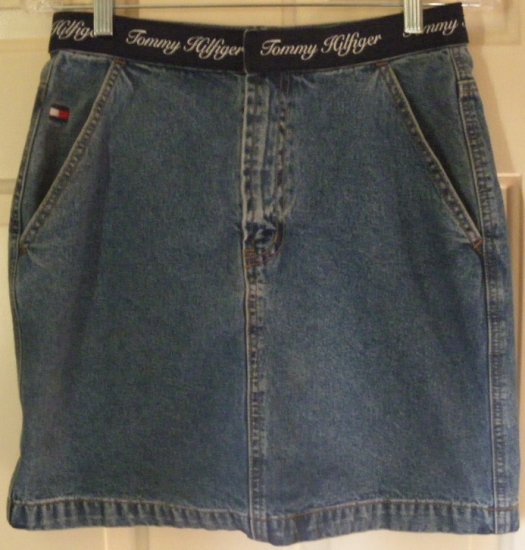 TOMMY HILFIGER Blue Mid-Thigh DENIM Skirt size 6