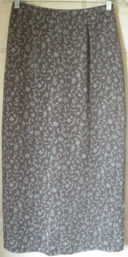 CASUAL CORNER ANNEX Long Brown FLORAL PRINT Skirt size 4P
