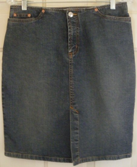 OLD NAVY Blue Above-Knee STRETCH DENIM Skirt size 4