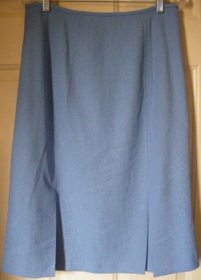 KASPER Blue Below-Knee GODET HEM Skirt size 12