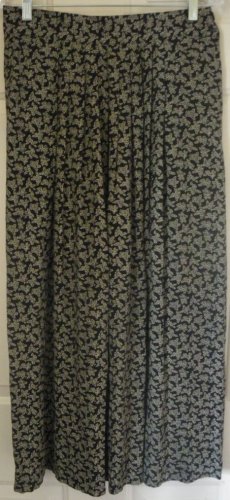 JONES NEW YORK Long Black PRINT Skirt size 12