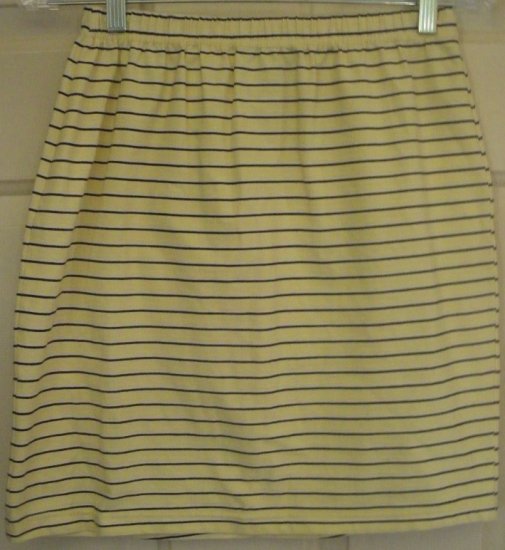 CHRISTINA Yellow Striped Mid-Thigh STRETCH Skirt size M