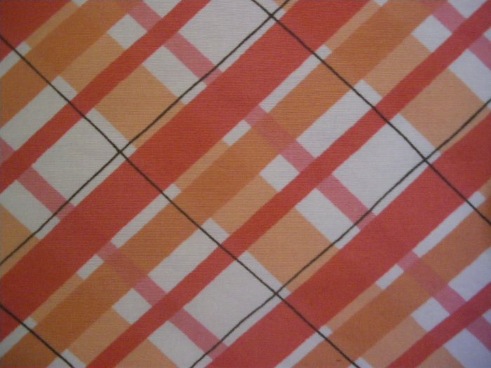 FRENCH CONNECTION Orange Above-Knee STRETCH Plaid Skirt size 2