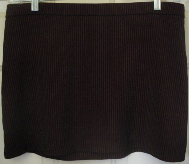 WET SEAL Black STRETCH PINSTRIPED Mini Skirt size 9