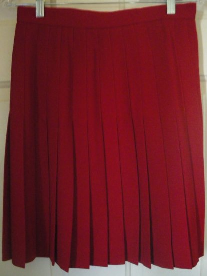 JH COLLECTIBLES Red Knee-Length PLEATED Wool Skirt size 6P