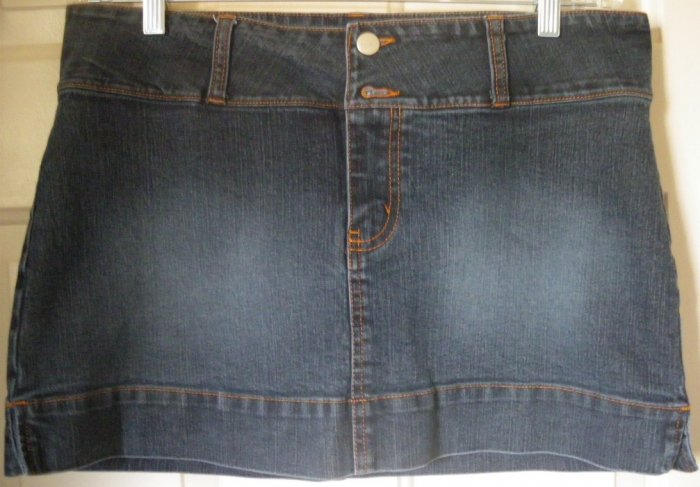 JORDACHE Blue LO-RISE STRETCH DENIM Mini Skirt size 13/14