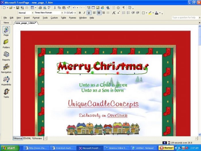 Snowy Village Holiday Template