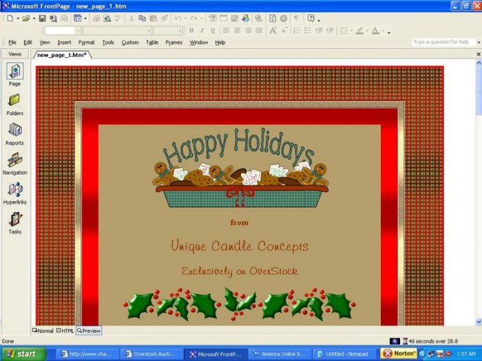 Red Plaid Holiday Template