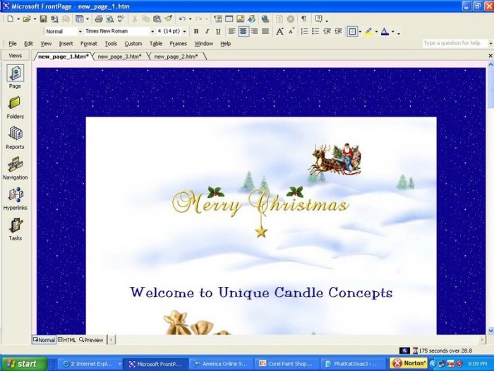Animated Flying Santa Holiday Template