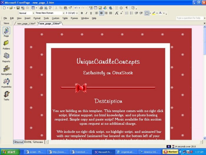 Christmas Bows with Animated SnowFlake Background