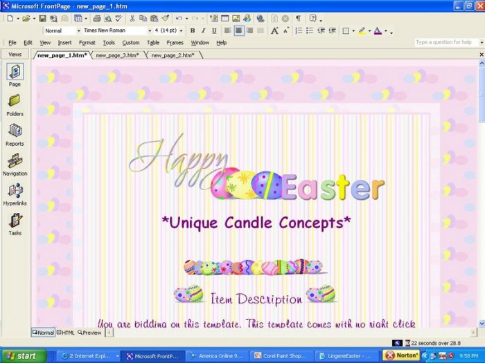 Egg Pastels Easter Template