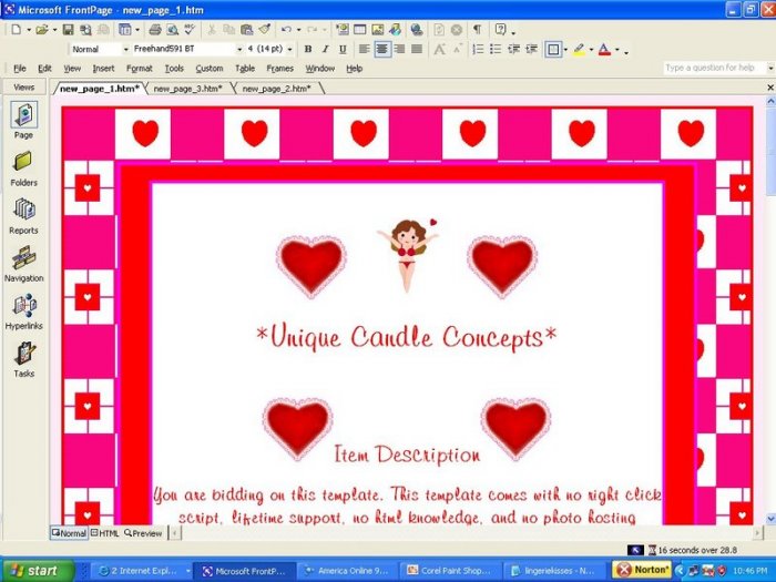 Hearty Valentines Day Template