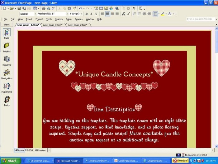 Quilted Hearts Valentines Day Template