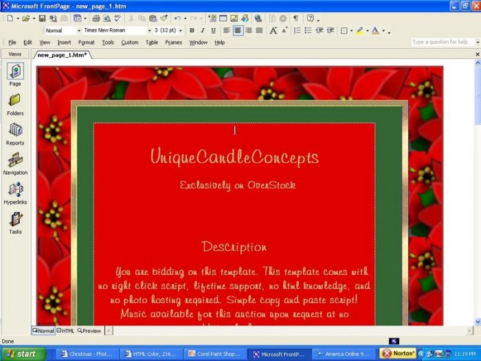 Poinsettia Floral Template