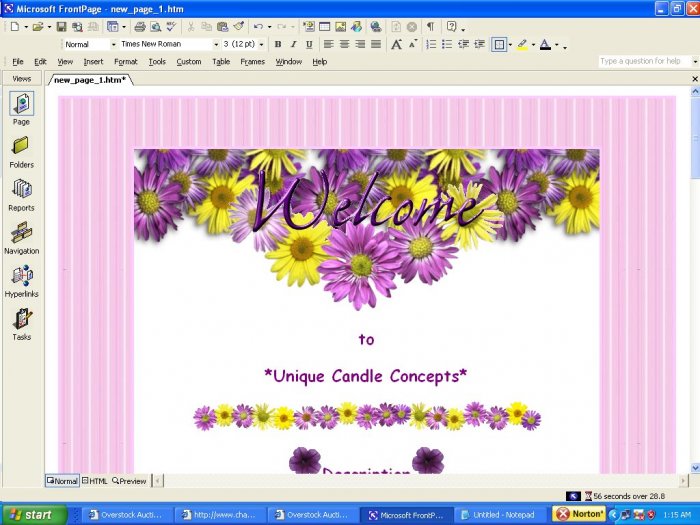Shower of Flowers Floral Template