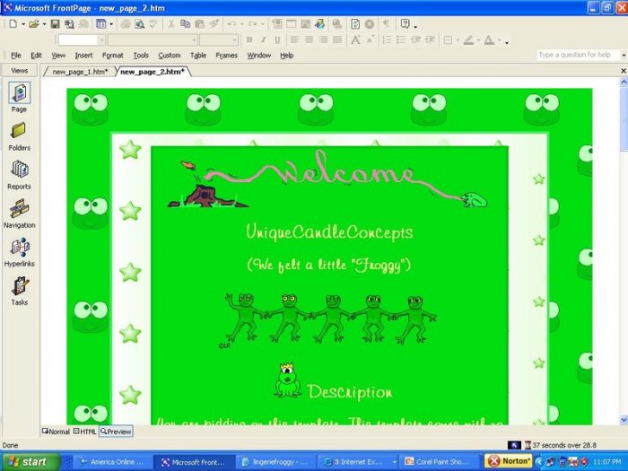 Dancing Frogs Animal Template