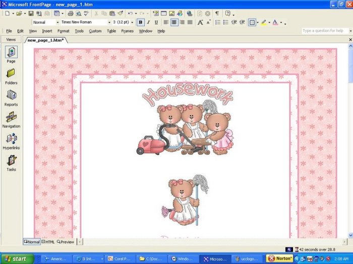 Bears & Housework Animal Template