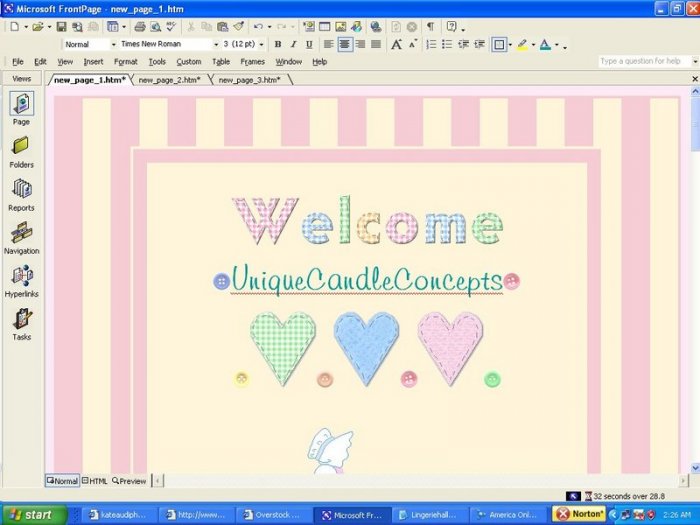 Baby Girl Pink Stripes Baby Template