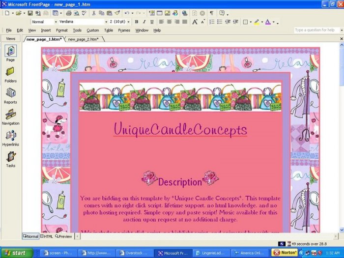 A Day at the Spa Glitter Template
