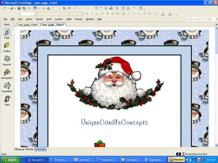 Santa Sparkle Glitter Template