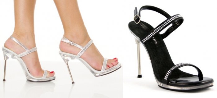 Women's Stiletto Heels/Shoes with Rhinestone Straps See Description for sizes.