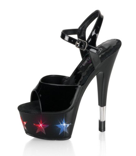 Specialty Light-Up 6" Heel Ankle Strap Platform W/"Star" Lights. See description for sizes.