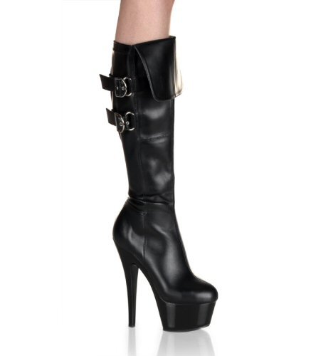 Knee High Platform Knee-high Boot W/Cuffed-Down Front Shaft.