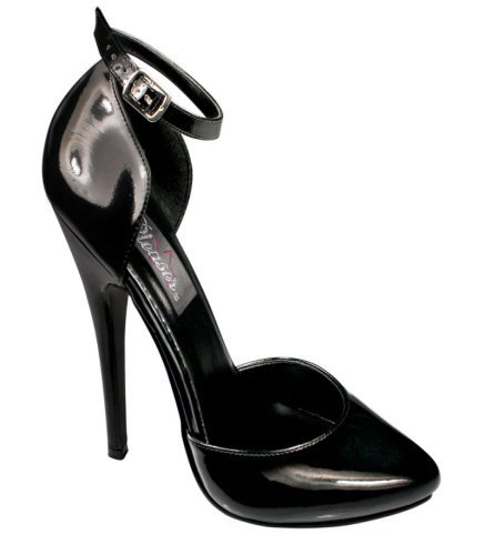 Single Sole High Heel Domina 6" Ankle Strap D'Orsay Pump