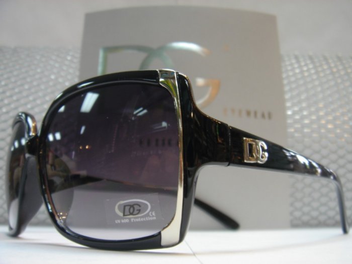 DG Eyewear Black Sunglasses 173 Free Shipping & Micro Fiber Bag NWT