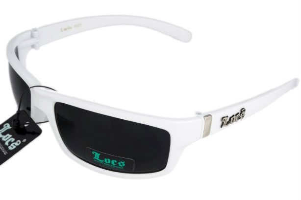 LOCS White JE5209W SUNGLASSES Free Micro Fiber Bag