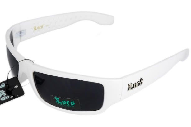 LOCS White JE3009W SUNGLASSES Free Micro Fiber Bag