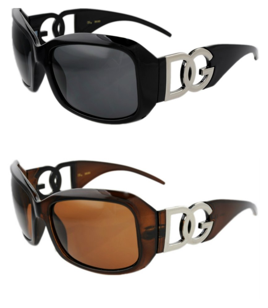 2 DG Eyewear 163 Sunglasses 1- Black 1- Brown NWT!