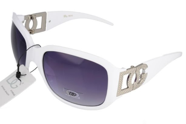 DG Eyewear White 042 SUNGLASSES w/Micro Fiber Bag