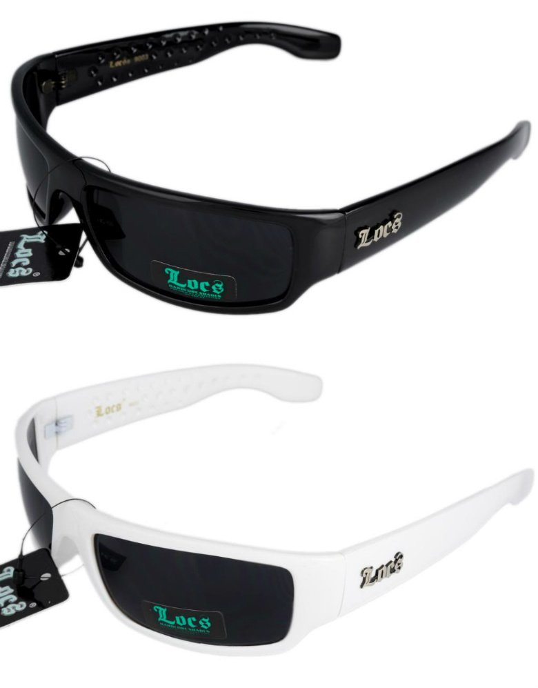 2 Locs Sunglasses 1 Blk 1 Wht +2 Free Micro Fiber Bags