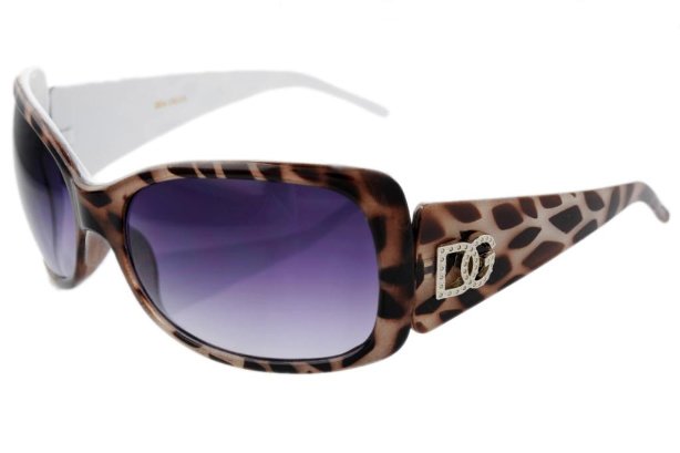 DG Eyewear White Animal Print Sunglasses JE53362W