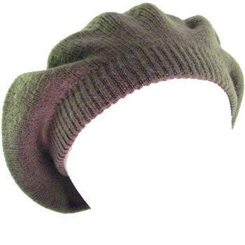 NEW SOLID BERET TAM KNIT SLOUCHY JUNIOR CAP HAT GRAY
