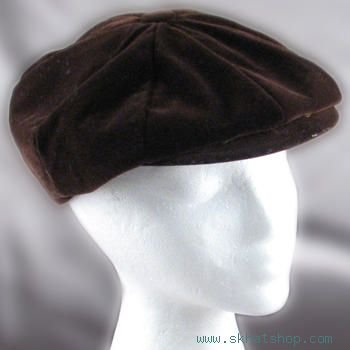 NWT BROWN CORDUROY NEWSBOY GATSBY CABBIE CAP HAT L/XL