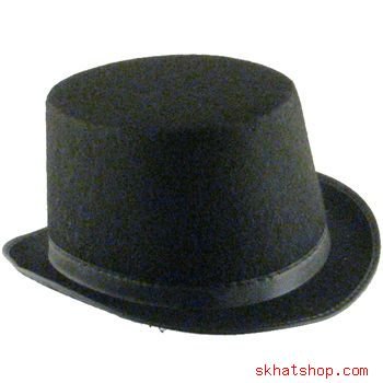FELT TOP HAT RING MASTER DANCE COSTUME STAGE BLACK - LG