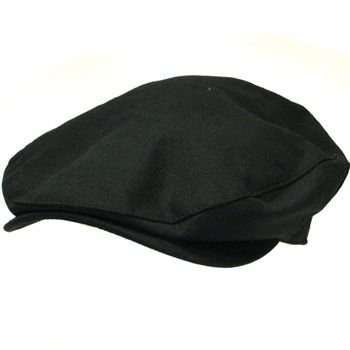 COTTON LINEN DUCK BILL LINED IVY CABBY CAP HAT BLACK ML