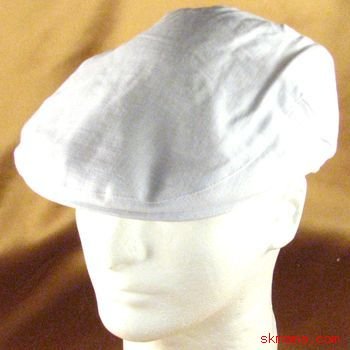 LINEN COTTON IVY DRIVING GOLF CAP LINED HAT WHITE L/XL
