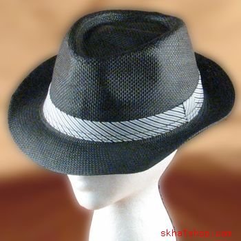 NEW VENTED BRAID TOYO TRILBY FEDORA CRUSHABLE HAT BLACK