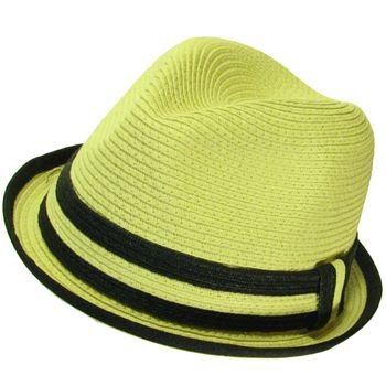 SUMMER UPTURN FEDORA TRILBY GANGSTER HAT NATURAL M/L